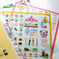 Hands Tent Material Art Little Freshener Cute Stickers Hands Tent Diary Decorative Stickers Suit PVC 6 sheets of entry