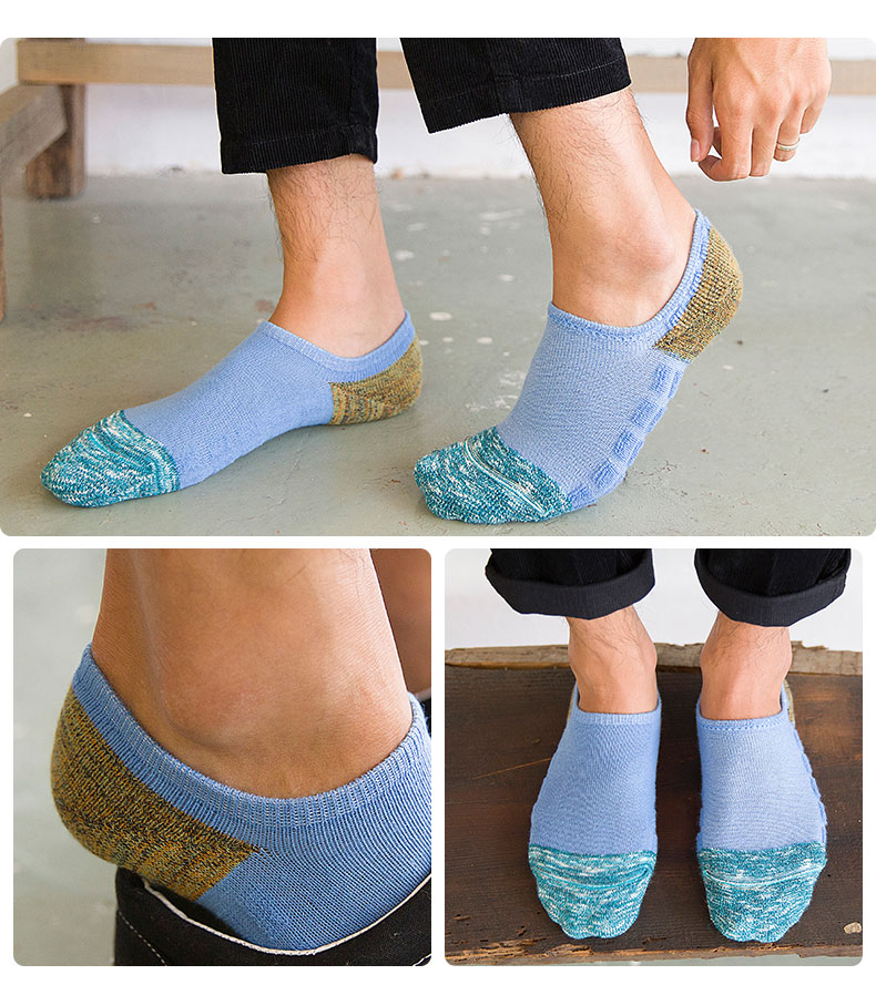 S vớ vớ cotton nam vớ ngắn ống mùa thu và mùa đông vớ cotton dày để giúp mùa đông ấm áp vớ nam vớ vớ sàn - Vớ bông tất cao cổ nam