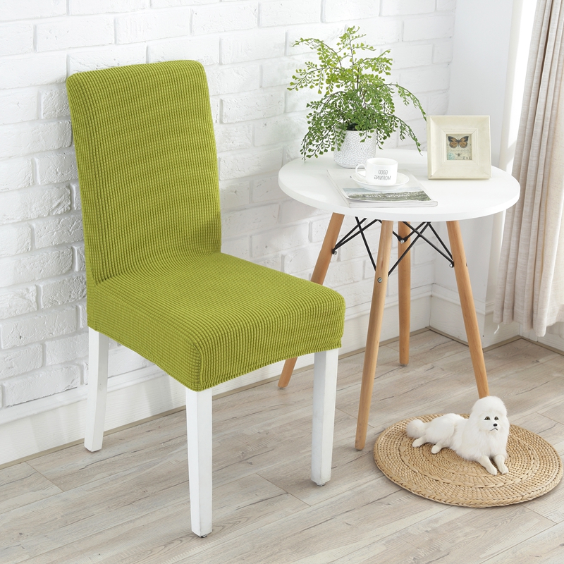 Hộ gia đình Xiêm Đơn Giản Đàn Hồi Nhà Hàng Bàn Ăn Ghế Bìa Knit Phân Bìa Vải Sọc Ca Rô Pattern Dày Bao Ghế giấy trải bàn ăn dùng 1 lần