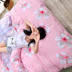 Bông denim giường bông vải quilt ba mảnh chăn 1.8m nhỏ gọn mạng Bắc Âu giường mùa đông màu đỏ - Bộ đồ giường bốn mảnh chăn ga gối đệm hanvico giảm giá Bộ đồ giường bốn mảnh