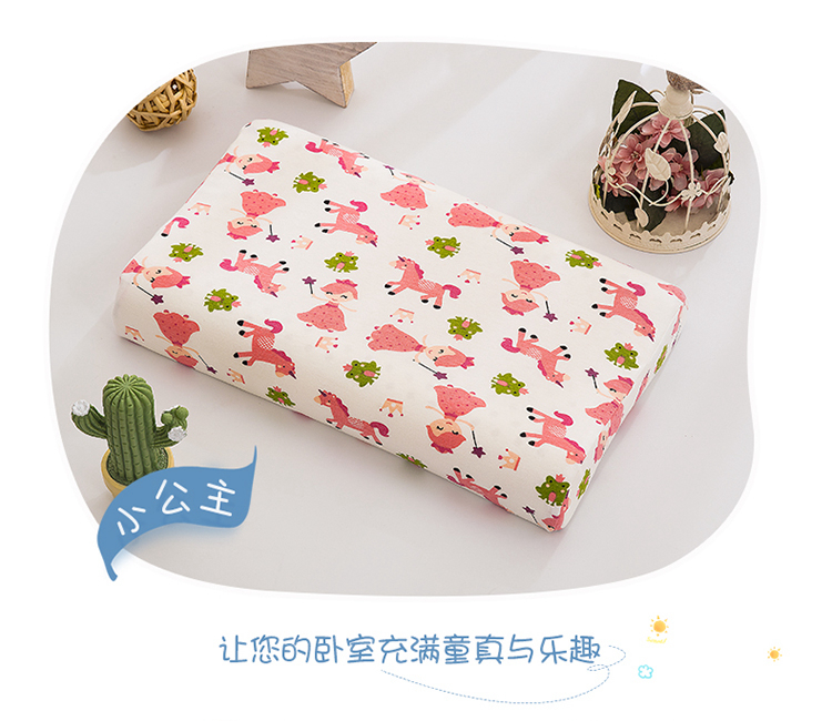 Bông gối gối bông 44 × 27 latex trẻ em bộ nhớ bọt gối cartoon đơn 50 × 30 cao su bé - Gối trường hợp gối nằm cao su non