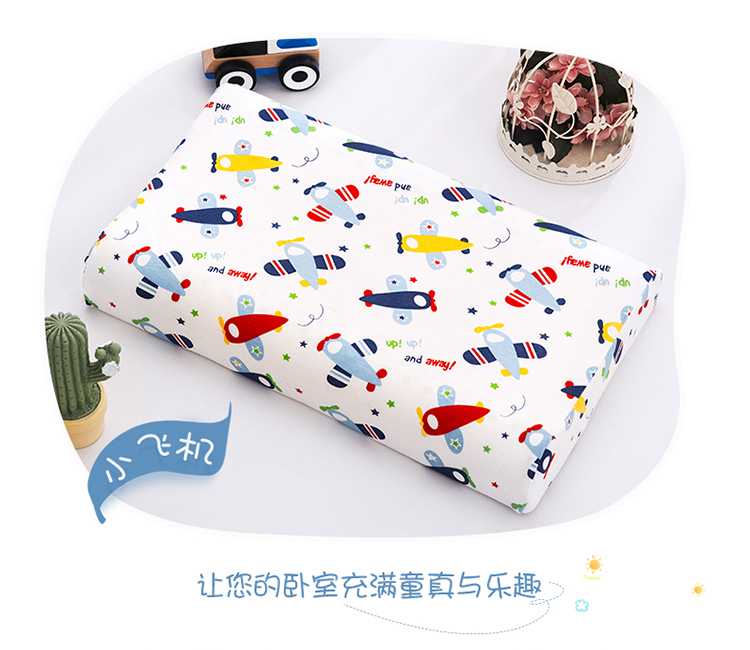 Bông gối gối bông 44 × 27 latex trẻ em bộ nhớ bọt gối cartoon đơn 50 × 30 cao su bé - Gối trường hợp gối nằm cao su non