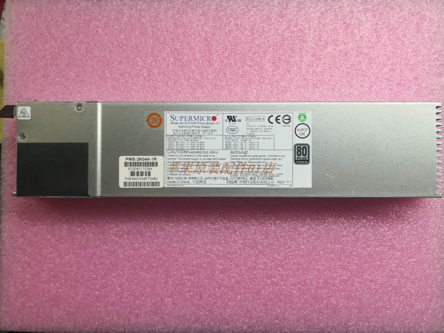 Original Server Redundant Power PWS-2K04A-1R Ultrafine Power Module 2000W