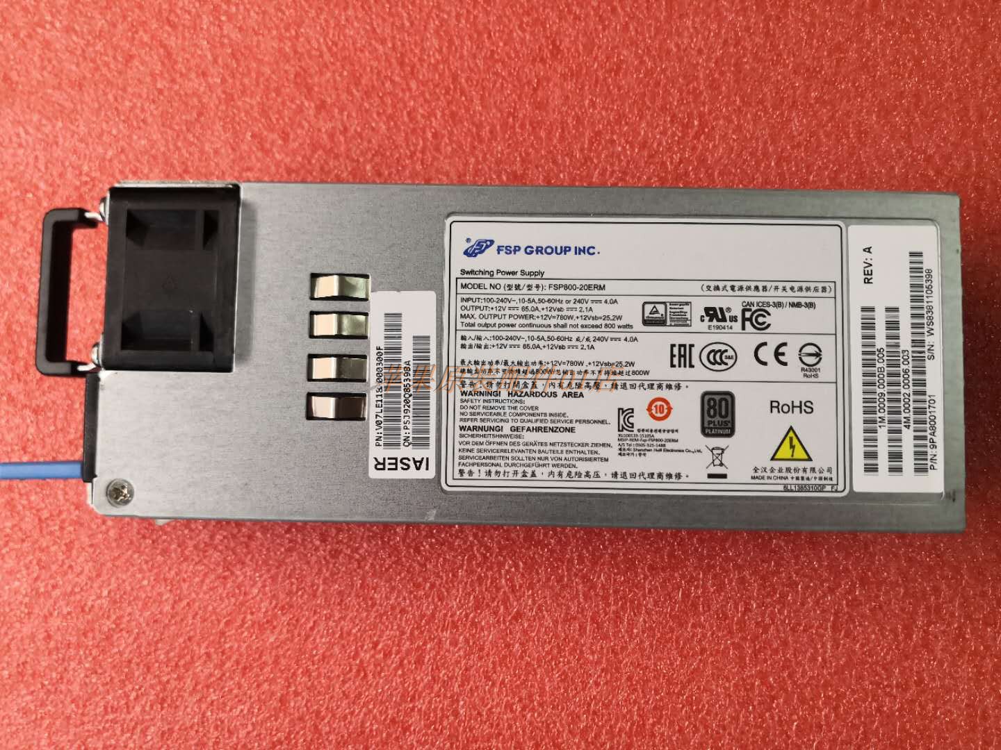 Original wave NF5460M4 NF8480 M4 800W server power supply FSP800-20ERM