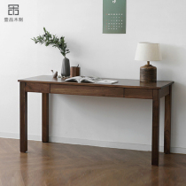 North American all solid wood desk modern simple black walnut desk home student writing desk study computer desk