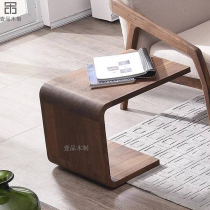 North America All Solid Wood Bedside Cabinet Modern Simple Black Walnut Bedside Cabinet Bedroom Bedside Table Sofa Small Tea Table