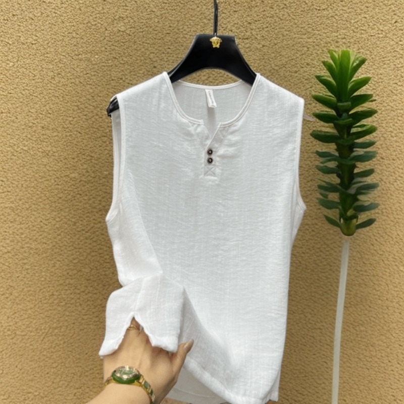 2026 New Men's Summer Korean Style Vest Old Money Style Small V-Neck Sleeveless Casual Trendy Undershirt Top 2026 New Men's Summer Korean Style Vest Old Money Style Small V-Neck Sleeveless Casual Trendy Undershirt Top
