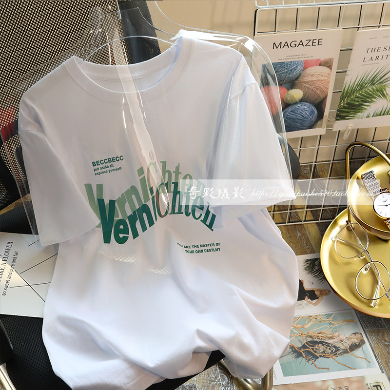 Women's clothing hangover flawless flawless photography cotton jersey down clothes Big Windsuit T-shirt Sweater Clothing Product Photography 01