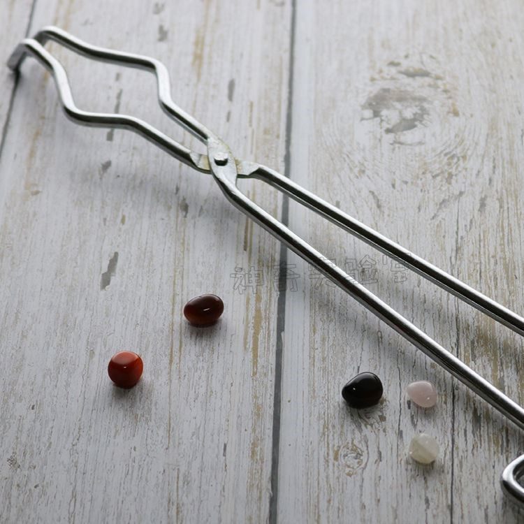 Crucible clamp laboratory fixture round steel square steel 30 35cm high temperature beaker clamp stainless steel fire clamp crucible clamp