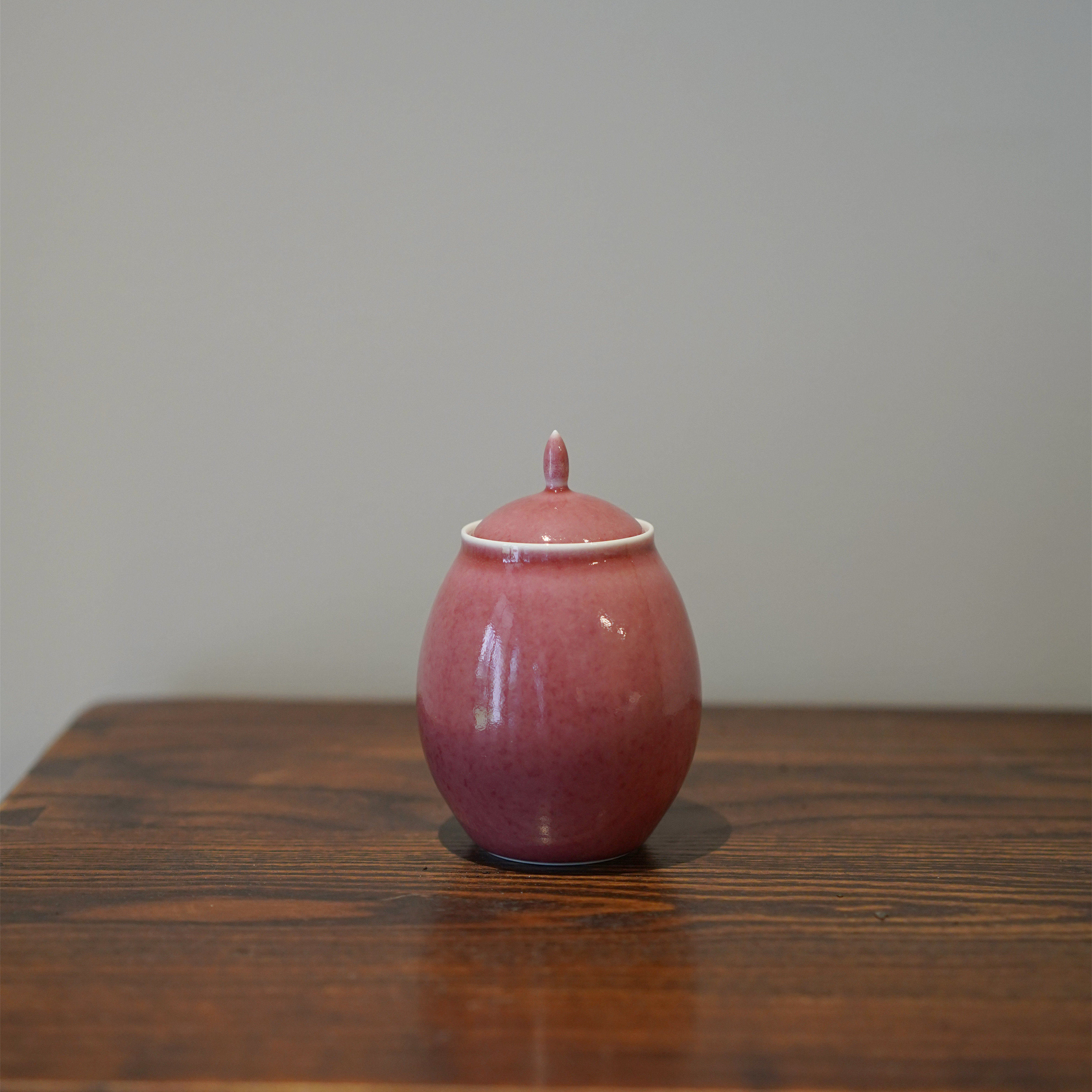 Red Glazed Bean Red Glaze Tea Leaf Pot Pottery Tea Hamlet Powder Box Tea House Tea Table Tea Table Wenfang Ware Chinese Art Gift-Taobao