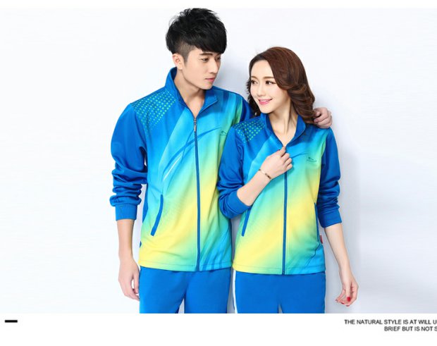 Jinguan mùa xuân và mùa thu trang phục thể thao nam và nữ màu đỏ tay dài cặp vợ chồng trung niên Jiamusi Aerobics Square Dance Dress Set bộ thể thao uniqlo nam mùa đông