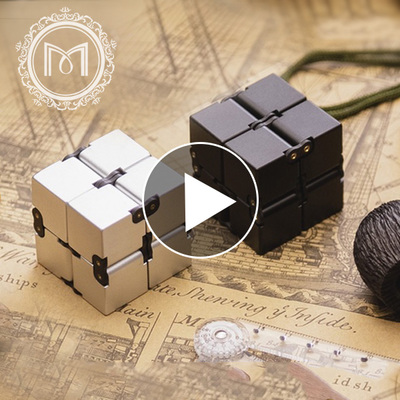American Infinite Rubik's Cube Alloy Adult Decompression Artifact EDC Decompression Pocket Square Toys to Play in Class