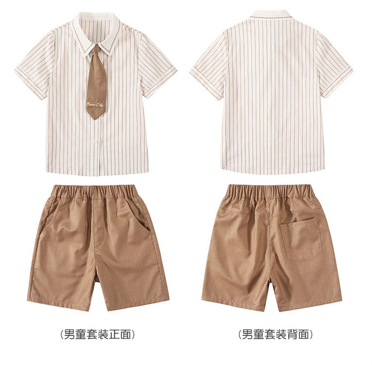 Детская рубашка для детского сада, комплект, летняя форма для школьников и студентов, в британском стиле 