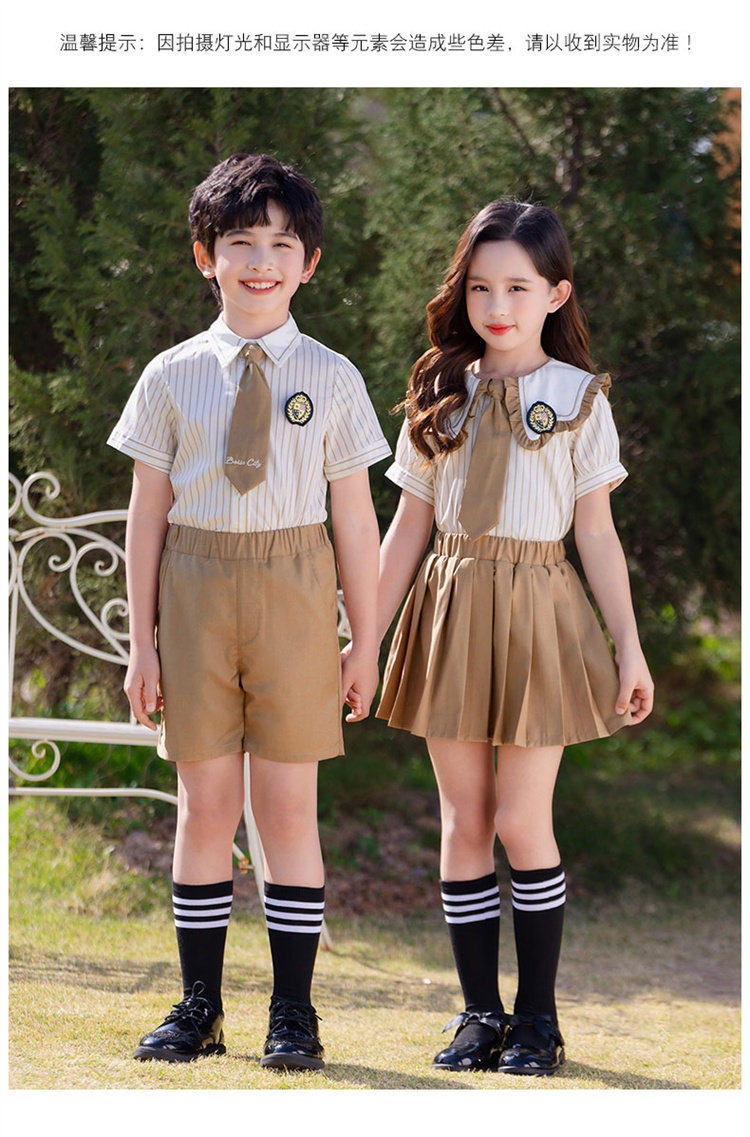 Детская рубашка для детского сада, комплект, летняя форма для школьников и студентов, в британском стиле 