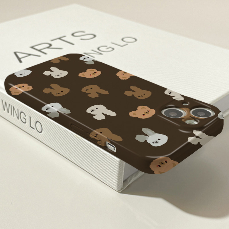 Cute Inverted Bear And Rabbit Phone Case For Your Smartphone_voghion.com