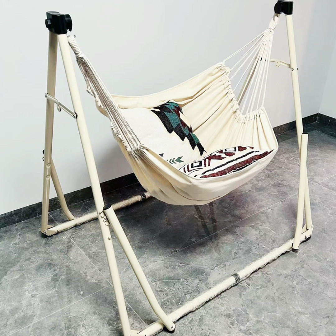 Folding floor swing bracket hammock hanging chair Balcony Home Portable Outdoor Indoor Children Swing and anti-side overturning-Taobao