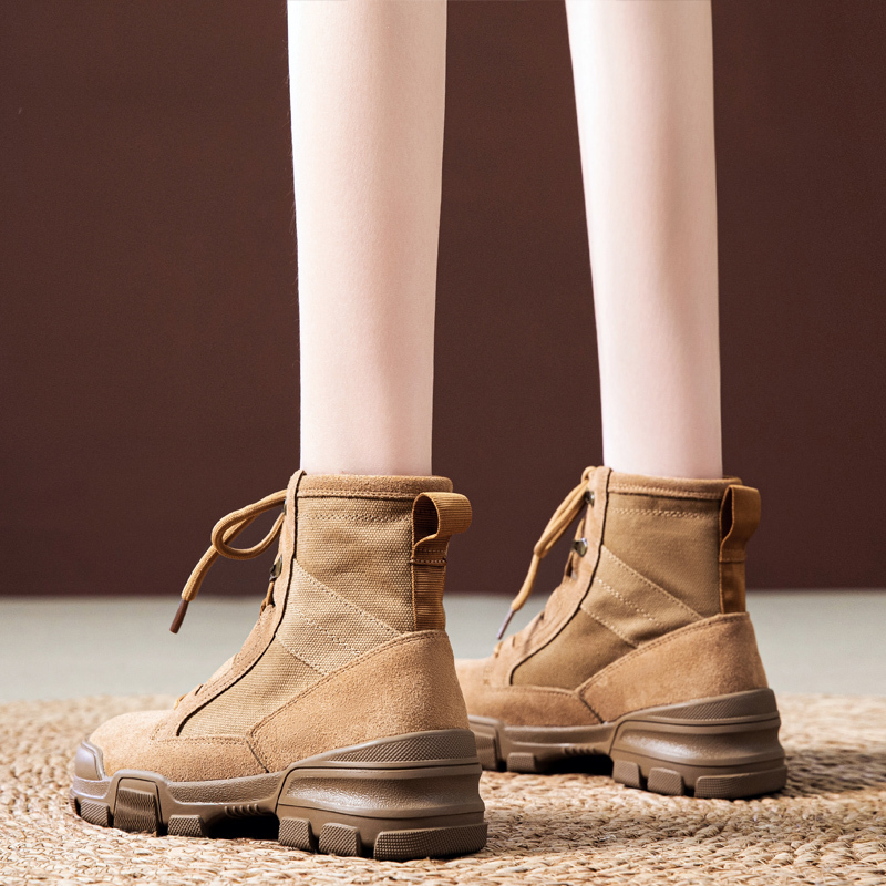 Thick-Soled Canvas Martin Boots for Women, Summer Thin Style 2026 New Versatile British Style Hiking Desert Boots, Women's Short Boots Thick-Soled Canvas Martin Boots for Women, Summer Thin Style 2026 New Versatile British Style Hiking Desert Boots, Women's Short Boots