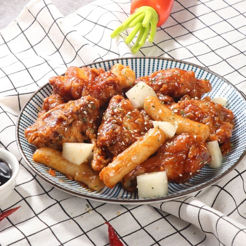 Rice cake 1kg * 10 Contractor Han Style Fried Rice Cake Troop Hot Pot Fried Rice Cake South Korea Fried Rice Cake Rice Cake