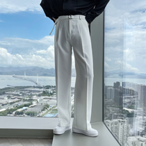 (VERA KANE) South Korea ins hanging loose straight legs wide legs Street bf wind belt casual trousers trendo