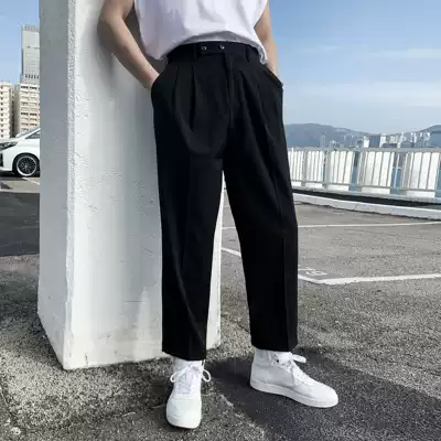 (VERA spot)Suit pants Men's loose casual Korean style pants wide leg pants straight pants ins suit pants