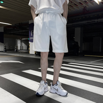 (VERA KANE) South Korea ins summer casual elastic waist drawstring five-point solid color wild wild loose shorts trickoman