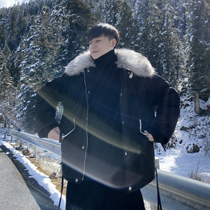 (VERA men) South Korea ins winter loose leisure wool collar handsome tooling thick cotton jacket coat tide man