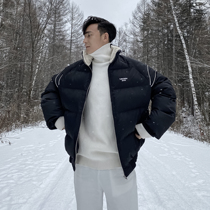 (VERA men) South Korea ins loose collar casual handsome English bread cotton-padded jacket tide man