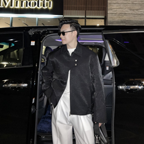 (VERA KANE) South Korea ins solid color fried street handsome design long sleeve casual loose short coat tide man