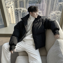 (VERA men) South Korea ins loose Joker neck thick cotton suit short solid color casual jacket trendsetter