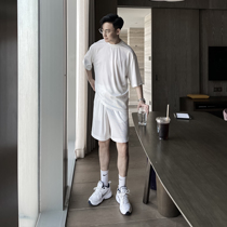 (VERA KANE) Korea ins summer casual loose niche solid color round neck short sleeve shorts two-piece tide