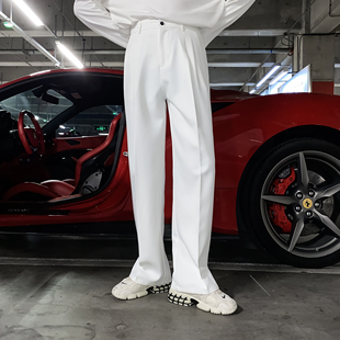 【VERA MENS】韩国ins宽松休闲垂感纯色百搭直筒阔腿长裤西裤潮男