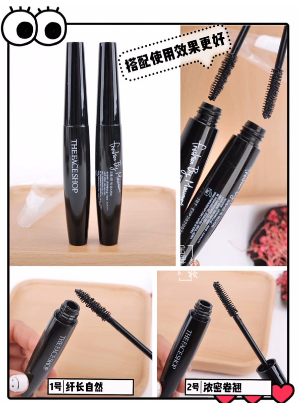 Hàn Quốc The Face Shop Philippines cửa hàng thơ mascara đen không thấm nước dài dày không nở - Kem Mascara / Revitalash