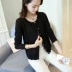 Áo len dài tay nữ cardigan ngắn đoạn áo choàng nhỏ áo choàng mùa hè điều hòa không khí mùa xuân và mùa thu bên ngoài một chiếc áo len mỏng ao khoac len Cardigan