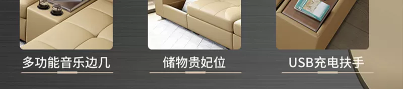 sofa da hiện đại giường da bò có thể gập lại ghế sofa da kết hợp của hai sử dụng căn hộ kích thước phòng khách sẵn sàng - Ghế sô pha