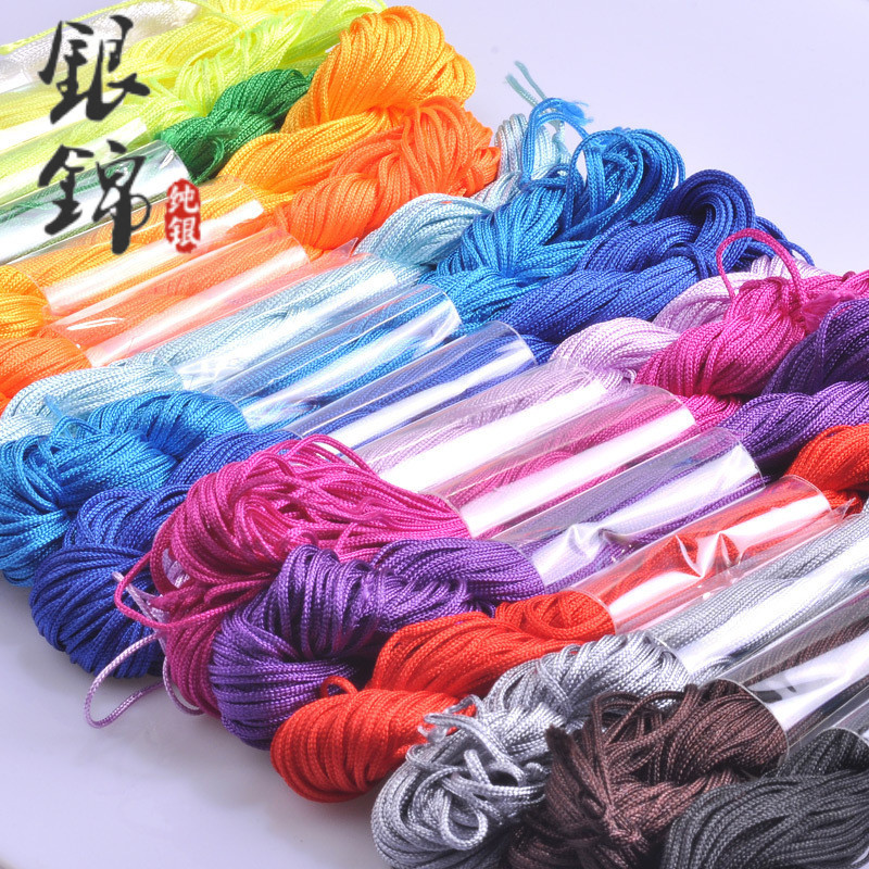 Colour Cotton Thread Rope Red Rope Woven Wire Rod Handstring Beads Handmade Necklace Pendant Diy Accessories Ornament