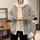 Демисезонный комплект, кардиган, толстовка с капюшоном, трендовая куртка, оверсайз, свободный крой