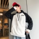 Mùa thu nam phiên bản Hàn Quốc của áo len trùm đầu mùa xuân và mùa thu áo dài tay áo hoodie nam sinh áo khoác rộng cộng với áo nhung áo hoodie nam form rộng