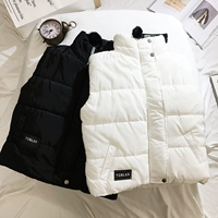 Mùa thu đông nam xuống áo vest cotton thanh niên Phiên bản Hàn Quốc cổ áo tự canh cổ áo không tay áo sinh viên các loại áo ba lỗ nam