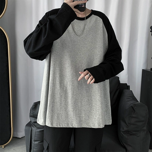 Весенний брендовый трендовый базовый приятный телу лонгслив, оверсайз