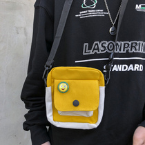 ins super hot all-match small bag mens bag 2022 new fashion canvas bag summer small fresh student messenger bag