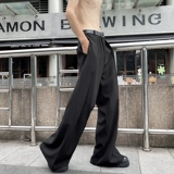 Летние тонкие трендовые штаны для отдыха, свободный прямой крой, в корейском стиле, подходит для подростков, китайский стиль