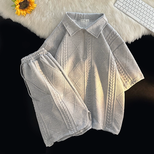 Футболка polo, шелковый комплект, летняя спортивная футболка с коротким рукавом