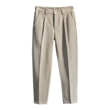 Зимний шерстяной костюм, мужские трендовые штаны, 2025 года, изысканный стиль, свободный прямой крой, увеличенная толщина