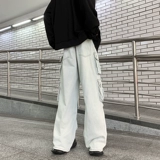 Джинсы, сексуальные штаны для отдыха, осенние, свободный прямой крой