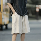 Японские шелковые трендовые шорты для отдыха, спортивные штаны, оверсайз, свободный прямой крой