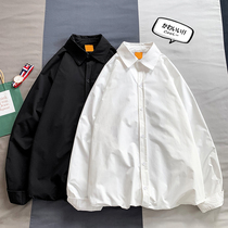 2021 Spring and Autumn new student long sleeve shirt loose trend solid color ins small coat casual shirt ulzzang