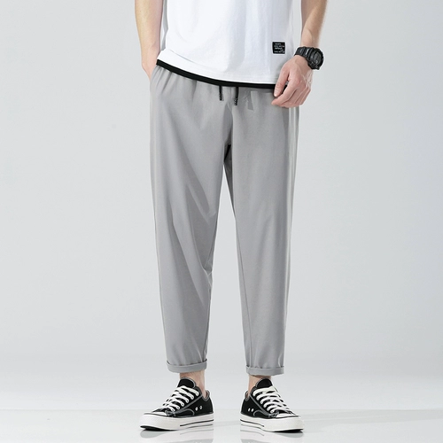 Летние тонкие брендовые цветные шелковые штаны для отдыха для влюбленных, в корейском стиле