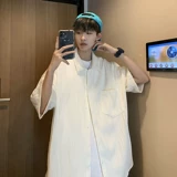 Летняя шелковая рубашка, японский трендовый кардиган, футболка, оверсайз