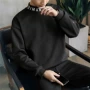 2018 Hàn Quốc ulzzang cổ áo cao Slim in hình học sinh nam nữ mẫu đôi áo len phong cách Harajuku áo len nam mỏng