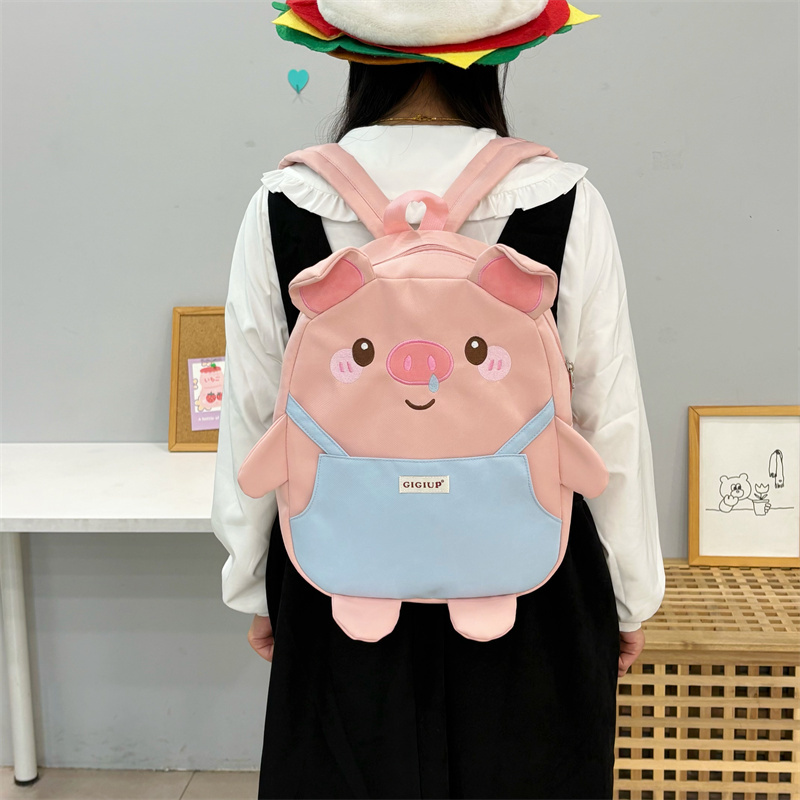 Jiji Upward Original Authentic Cartoon Cute Overalls with Snot-Pig Backpack, Versatile for Going Out and as a School Bag Jiji Upward Original Authentic Cartoon Cute Overalls with Snot-Pig Backpack, Versatile for Going Out and as a School Bag